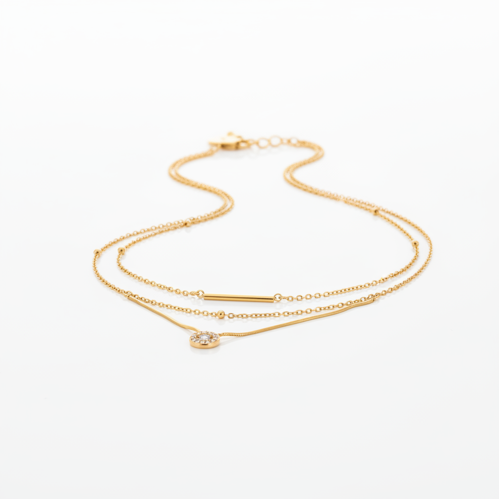 Layered Gold Chain Necklace