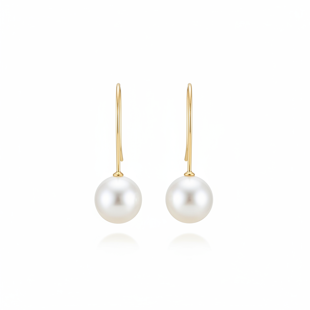 Minimalist Pearl Drop Earrings