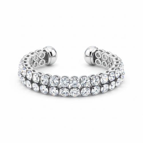Adjustable Crystal Cuff Bracelet